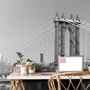 Selbstklebende Fototapete Schwarz-weiße Wolkenkratzer in New York