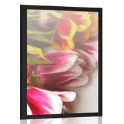 AFFICHE BOUQUET DE TULIPES COLORÉES - FLEURS - AFFICHES