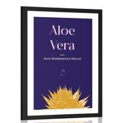Poster passepartout with the word Aloe Vera