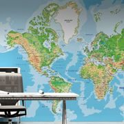 PAPIER PEINT – CARTE DU MONDE CLASSIQUE - PAPIERS PEINTS - 🔥 VENTE TOTALE 🔥