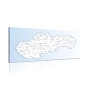 CANVAS PRINT MAP OF SLOVAKIA - PICTURES OF MAPS - PICTURES