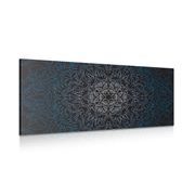 CANVAS PRINT ORNAMENTAL MANDALA ON A BLACK BACKGROUND - PICTURES FENG SHUI - PICTURES