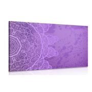 Tablou arabesc violet pe un fundal abstract
