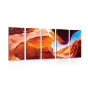 5-dílný obraz Antelope Canyon