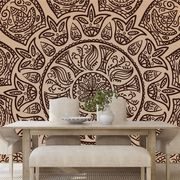 WALLPAPER MANDALA WITH AN ABSTRACT FOLKLORE PATTERN - WALLPAPERS FENG SHUI - WALLPAPERS