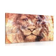 CANVAS PRINT LION'S FACE - PICTURES OF ANIMALS - PICTURES