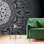 TAPETE MANDALA IM DUNKLEN DESIGN - TAPETEN MIT FENG SHUI-MOTIVEN - TAPETEN