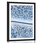 POSTER MIT PASSEPARTOUT BLICK AUF DIE WINTERLANDSCHAFT - NATUR - POSTER