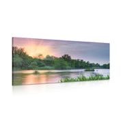 CANVAS PRINT SUNRISE BY THE RIVER - PICTURES OF NATURE AND LANDSCAPE - PICTURES