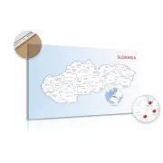 DECORATIVE PINBOARD MAP OF THE SLOVAK REPUBLIC - PICTURES ON CORK - PICTURES