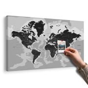 PARAFAKÉP MODERN FEKETE FEHÉR TÉRKÉP - PARAFA KÉPEK - KÉPEK