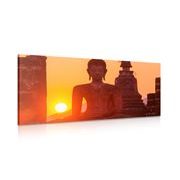 WANDBILD BUDDHA-STATUE INMITTEN VON STEINEN - BILDER MIT FENG SHUI-MOTIVEN - BILDER