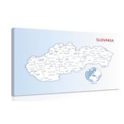 Obraz mapa Slovenské republiky