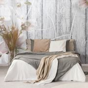 TAPETA VINTAGE ORCHIDEA S NÁPISOM - LOVE BEGINS AT HOME (2) - ΤΑΠΕΤΣΑΡΊΕΣ - 🔥 ΣΥΝΟΛΙΚΉ ΠΏΛΗΣΗ🔥