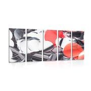 5-PIECE CANVAS PRINT CHEERFUL CONFETTI - STILL LIFE PICTURES - PICTURES