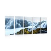 5-dielny obraz vznešené vodopády