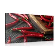 Picture plate with chili peppers
