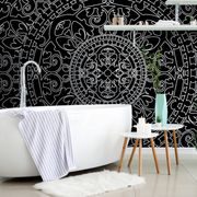 WALLPAPER ORIENTAL ORNAMENT IN BLACK AND WHITE - WALLPAPERS FENG SHUI - WALLPAPERS
