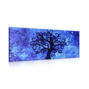 Tablou copac al vieții pe fundal albastru