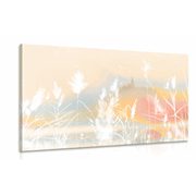 IMPRESSION SUR TOILE CHÂTEAU DANS UN PAYSAGE PASTEL - IMPRESSION SUR TOILE DE NATURE ET PAYSAGE - IMPRESSION SUR TOILE