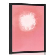 Poster pink and white abstraction