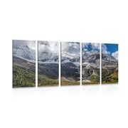 5-piece Canvas print majestic mountain landscape
