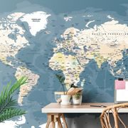 SELF ADHESIVE WALLPAPER VINTAGE WORLD MAP - WALLPAPERS - 🔥 TOTAL SALE 🔥