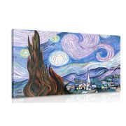 Canvas print Reproduction of Starry Night - Vincent van Gogh