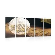 5-PIECE CANVAS PRINT ABSTRACTION OF THE NIGHT SKY - ABSTRACT PICTURES - PICTURES