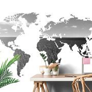 WALLPAPER MAP OF THE WORLD IN BLACK AND WHITE - WALLPAPERS MAPS - WALLPAPERS