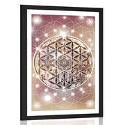 PLAKAT S PASPARTUOM ZADIVLJUJUĆA MANDALA - FENG SHUI - PLAKATI