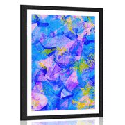 POSTER WITH MOUNT PASTEL ABSTRACT ART - ABSTRACT AND PATTERNED - POSTERS