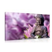 WANDBILD FRIEDLICHER BUDDHA - BILDER MIT FENG SHUI-MOTIVEN - BILDER