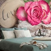 WALL MURAL ROSE OF LOVE - WALLPAPERS FLOWERS - WALLPAPERS