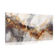 CANVAS PRINT BROWN-GRAY MARBLE - MARBLE PICTURES - PICTURES