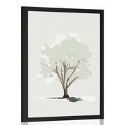 POSTER BAUM MIT HAUCH VON MINIMALISMUS - BÄUME UND LAUB - POSTER