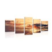 5-PIECE CANVAS PRINT ENCHANTING CLOUDS - PICTURES OF NATURE AND LANDSCAPE - PICTURES