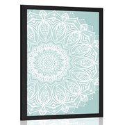 POSTER MANDALA DE ARMONIE PE FUNDAL ALBASTRU - FENG SHUI - POSTERE