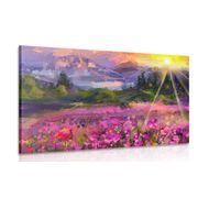 CANVAS PRINT COLORFUL LANDSCAPE OIL PAINTING - PICTURES OF NATURE AND LANDSCAPE - PICTURES