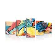 5-PIECE CANVAS PRINT ABSTRACT ART - ABSTRACT PICTURES - PICTURES