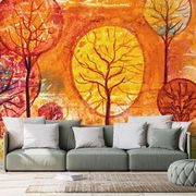 WALLPAPER TREES IN AUTUMN COLORS - WALLPAPERS WITH IMITATION OF PAINTINGS - WALLPAPERS