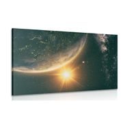 CANVAS PRINT VIEW FROM SPACE - PICTURES OF SPACE AND STARS - PICTURES