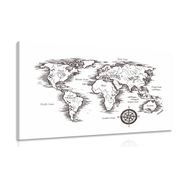 Tablou harta lumii în design frumos