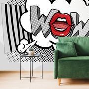 SELF ADHESIVE WALLPAPER STYLISH GRAY POP ART - WOW! - SELF-ADHESIVE WALLPAPERS - WALLPAPERS