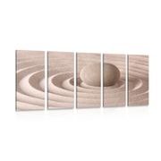 5-PIECE CANVAS PRINT RELAXATION STONE - PICTURES FENG SHUI - PICTURES