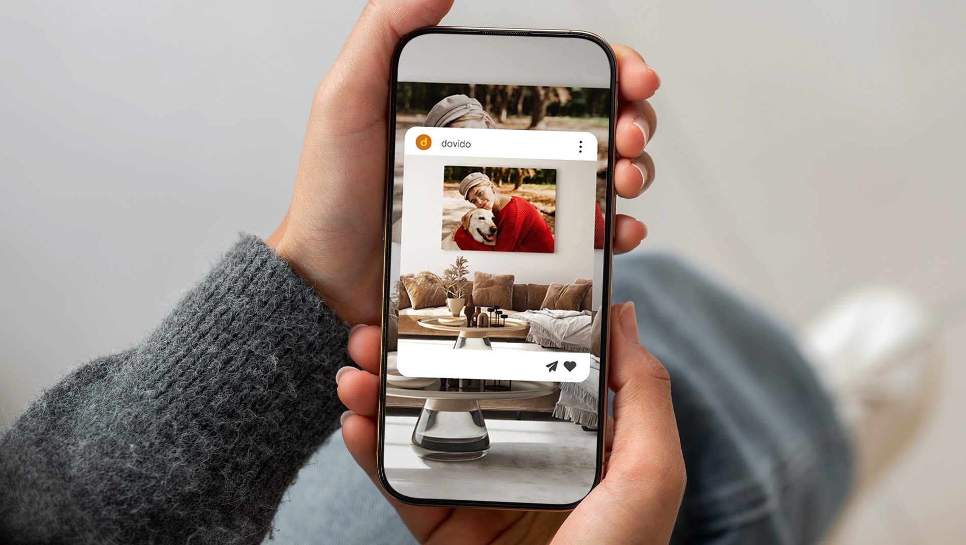 Kész Vászonkép megosztása a közösségi médiában – Dovido