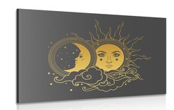 Quadro Sole e luna Riccioli e nodi