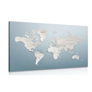 КАРТИНА НА ПЛАТНО – КАРТА НА СВЕТА В ОРИГИНАЛНО ИЗПЪЛНЕНИЕ - КАРТИНИ НА КАРТИ - КАРТИНИ