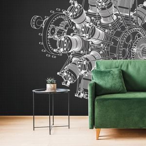 SAMOPRZYLEPNA TAPETA SILNIK PROMIENIOWY - TAPETY SAMOPRZYLEPNE - TAPETY