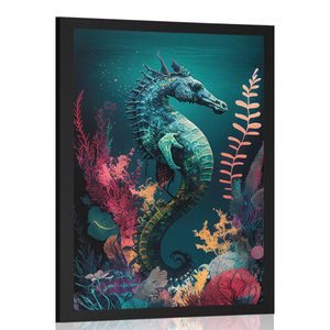 Plakát surrealistický mořský koník